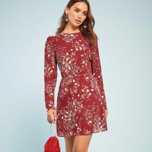 Brand NEW Reformation red floral Romee dress, Size 4